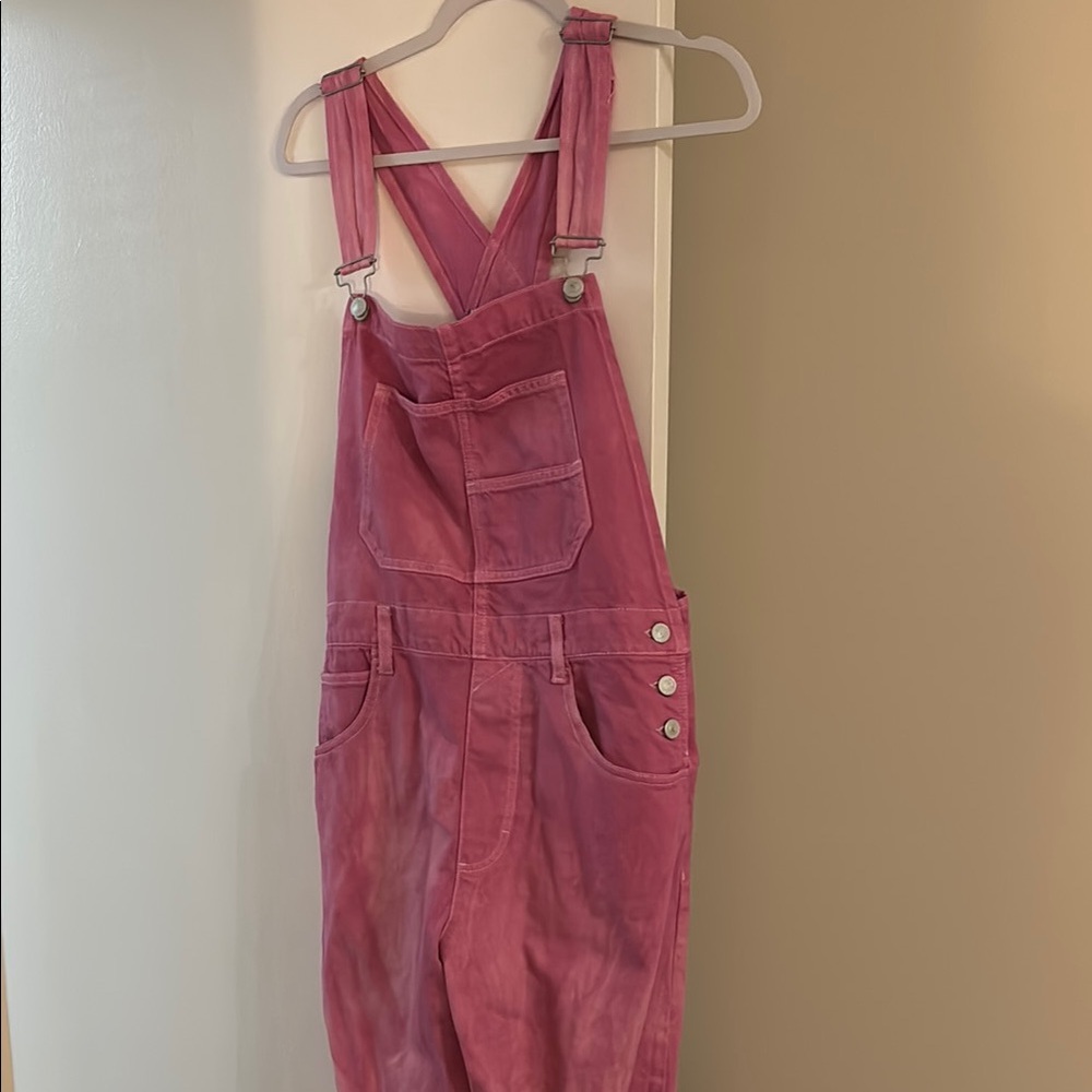 Pink Women's Denim Overalls
